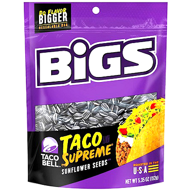 Bigs Sunflower Seeds Taco Bell 5.35oz Bag 